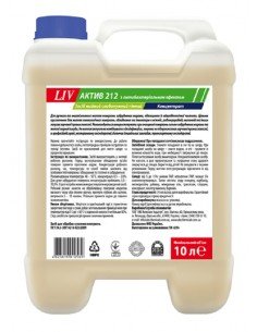 Засіб мийний слаболужний пінний з антибактеріальними ефектом LIV актив 212 10л